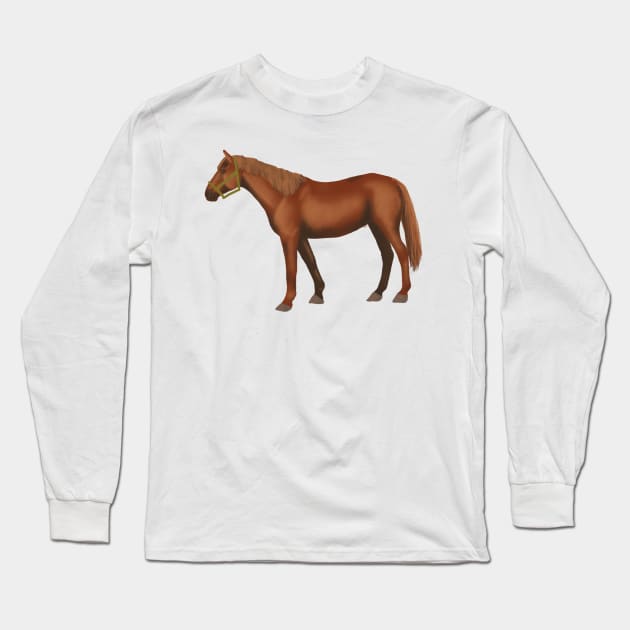 Chestnut horse Long Sleeve T-Shirt by Shyflyer